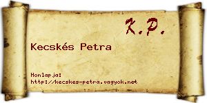 Kecskés Petra névjegykártya